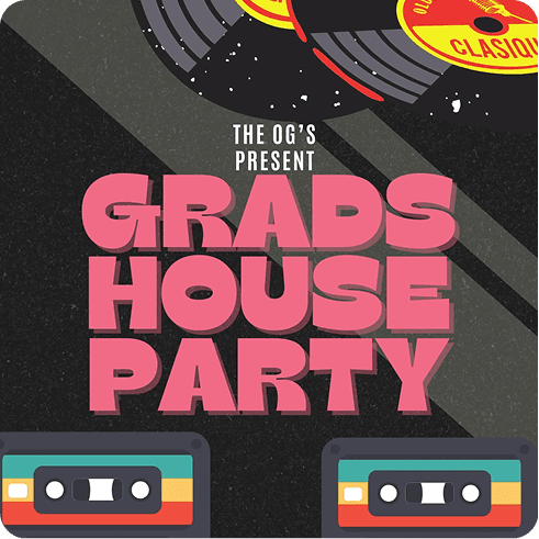 Grad House event poster