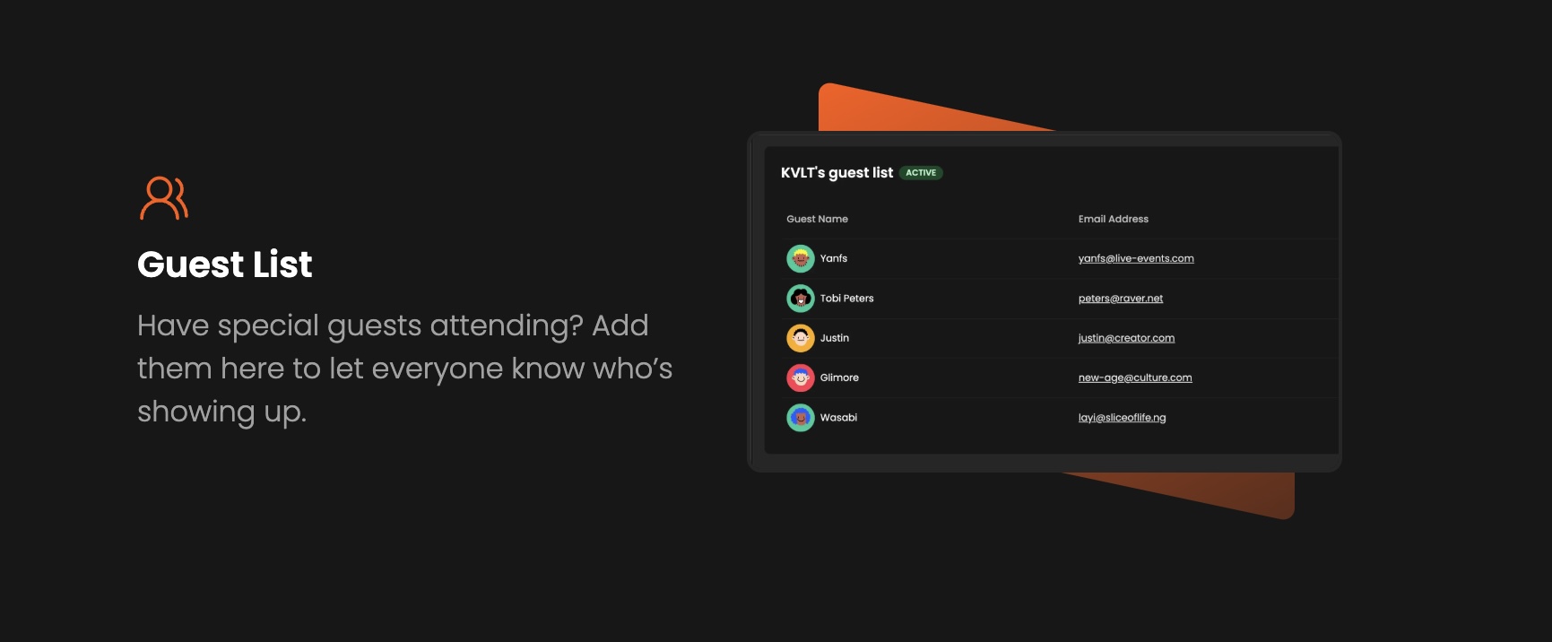 guest list